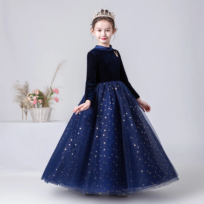 Vintage Girls Formal Dresses Navy ...