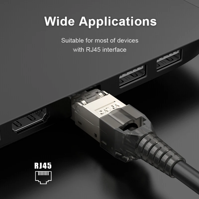 Zoerax-conector Plug Ferramenta Livre Blindado Rj45 Termina Cat8 Cat7 Cat6a Cat8 Terminação de Campo 40gbps - Imagem 3