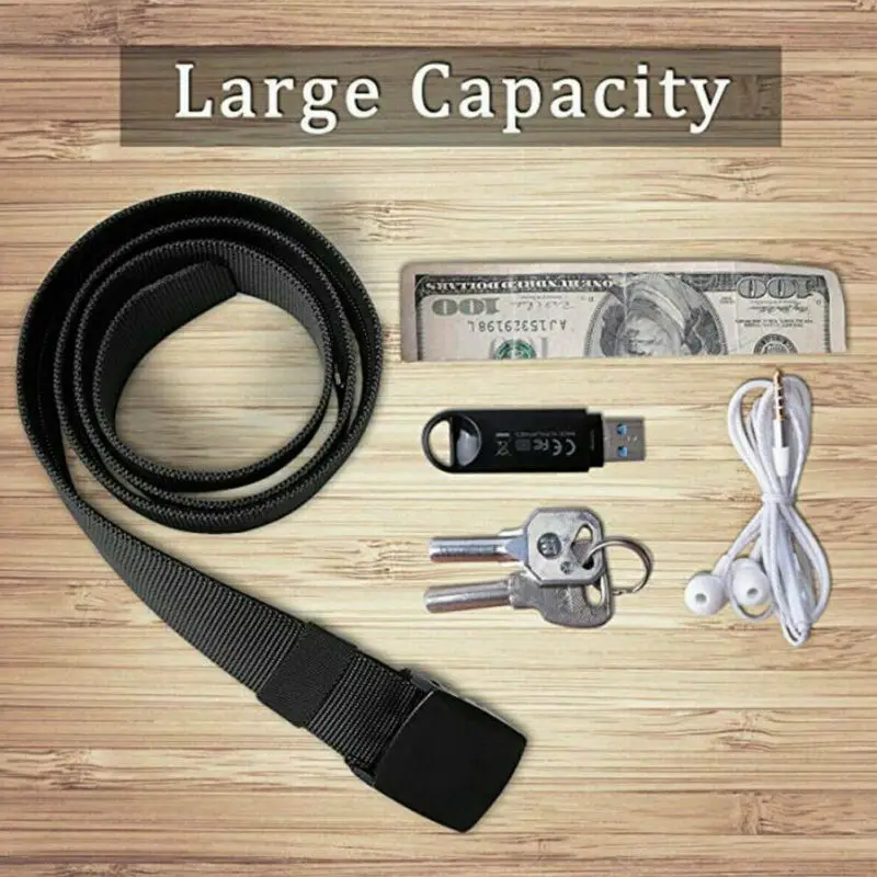Unisex Travel Hidden Cash Money Belt Bag Anti Theft Waist Belt Pouch