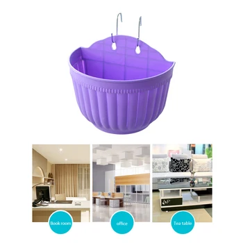 

Random Color Hanging Flower Pots Wall Mounted Garden Basket Decorative Flowers Pots Plant Hanging Barrels Home Garden