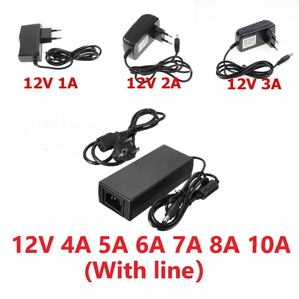 12V источник питания 110V 220V адаптер переменного тока в постоянный трансформатор