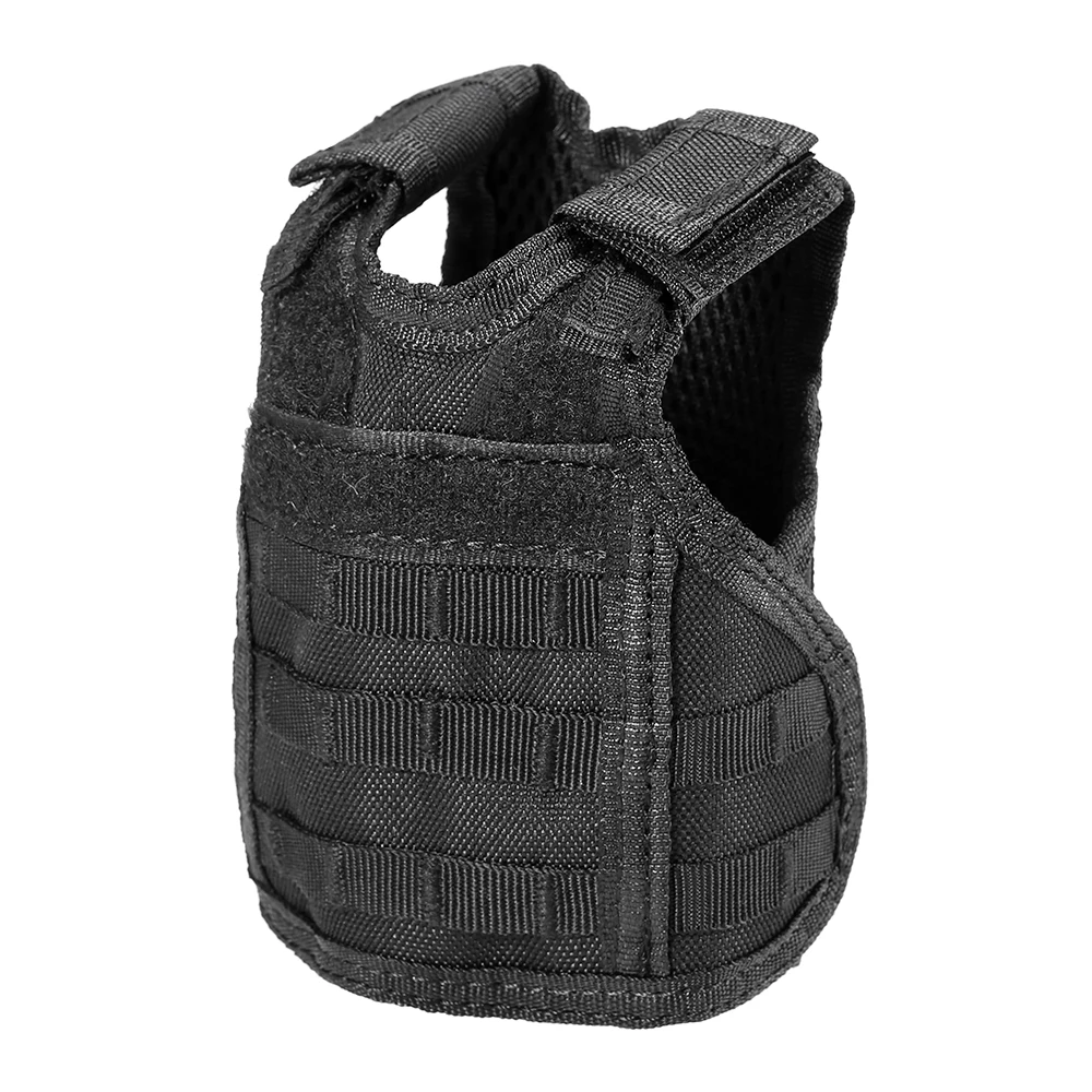 Black Tactical Beer Vest Bottle Can Cooler Holder Military Molle Mini Miniature Beverage Bottle Handy Wine Bottles Can Holder Sleeve - Цвет: Black