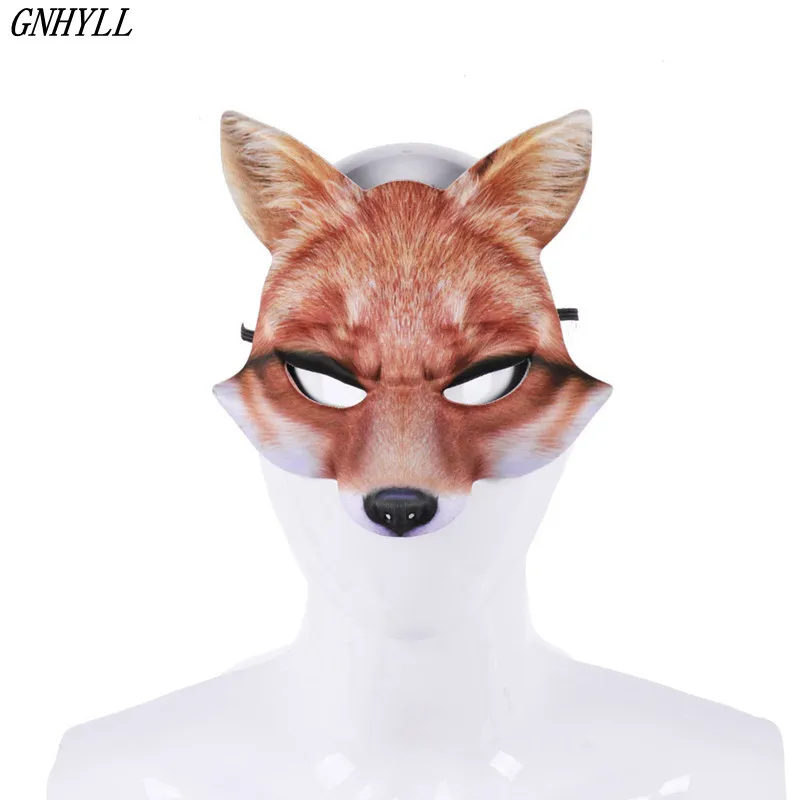 GNHYLL EVA 3D вечерние животные реалистичный Белый Черный Взрослый Аниме Косплей кистун японская маска лисы