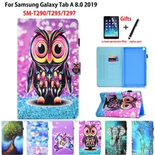 Чехол для Samsung Galaxy Tab A 8,0 SM-T290 SM-T295 T290 T295 T297 чехол Funda планшет мультфильм окрашенный Стенд кожа оболочка+ подарок