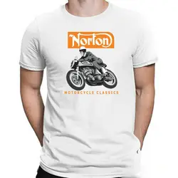 Norton Union мотоцикл классический логотип мужская Белая Футболка размер S M L XL 2XL 3XL хлопковая футболка Летняя футболка с круглым вырезом топы