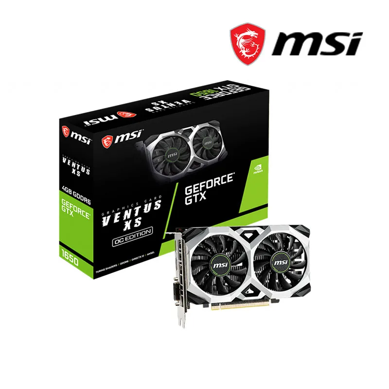 NEW MSI GEFORCE GTX 1650 VENTUS XS OC GeForce GTX 1650 12nm 4G GDDR5 GDDR6 128bit Video Cards GPU Graphic Card DeskTop CPU gpu computer Graphics Cards