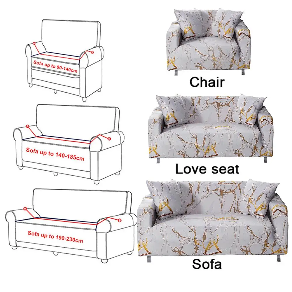 Sofa Cover Couch Elastic Stretch Wrap All-inclusive Slip-resistant Sofa Slipcover Washable Furniture Protector for Single/Double