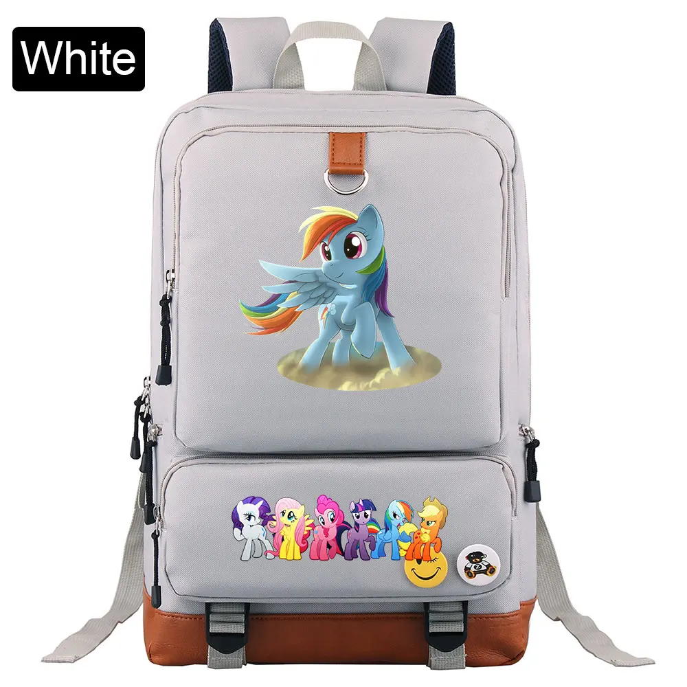 D17-12 Christmas Cutie My Little Pony Boy Girl Book School bag Women Bagpack Teenagers Schoolbags Men Student Patchwork Backpack - Цвет: D17-12