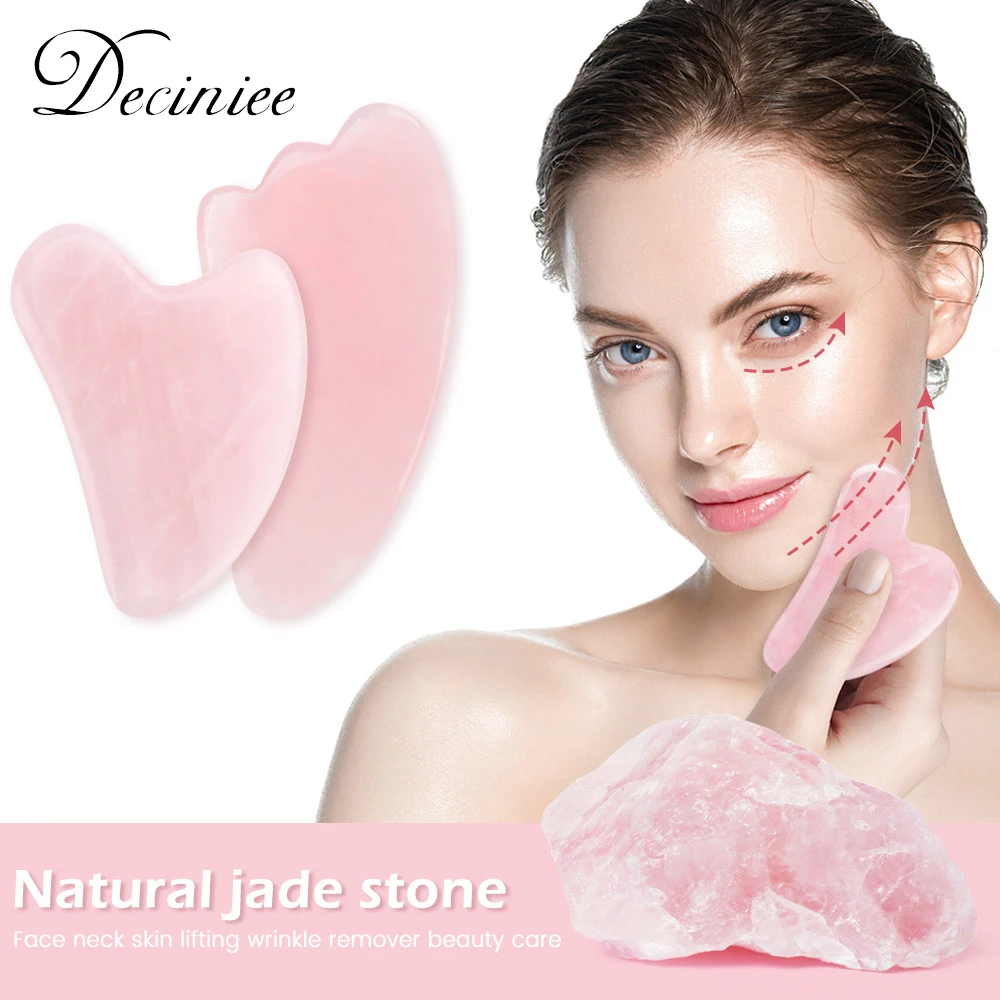 Reducido Gua sha-Tabla de piedra de Jade Natural, masajeador de cuarzo rosa, placa Guasha, rascador facial, herramientas para cara, cuello y espalda Ma5BlA111 Reducido Gua sha-Tabla de piedra de Jade Natural, masajeador de cuarzo rosa, placa Guasha, rascador facial, herramientas para cara, cuello y espalda Ma5BlA111