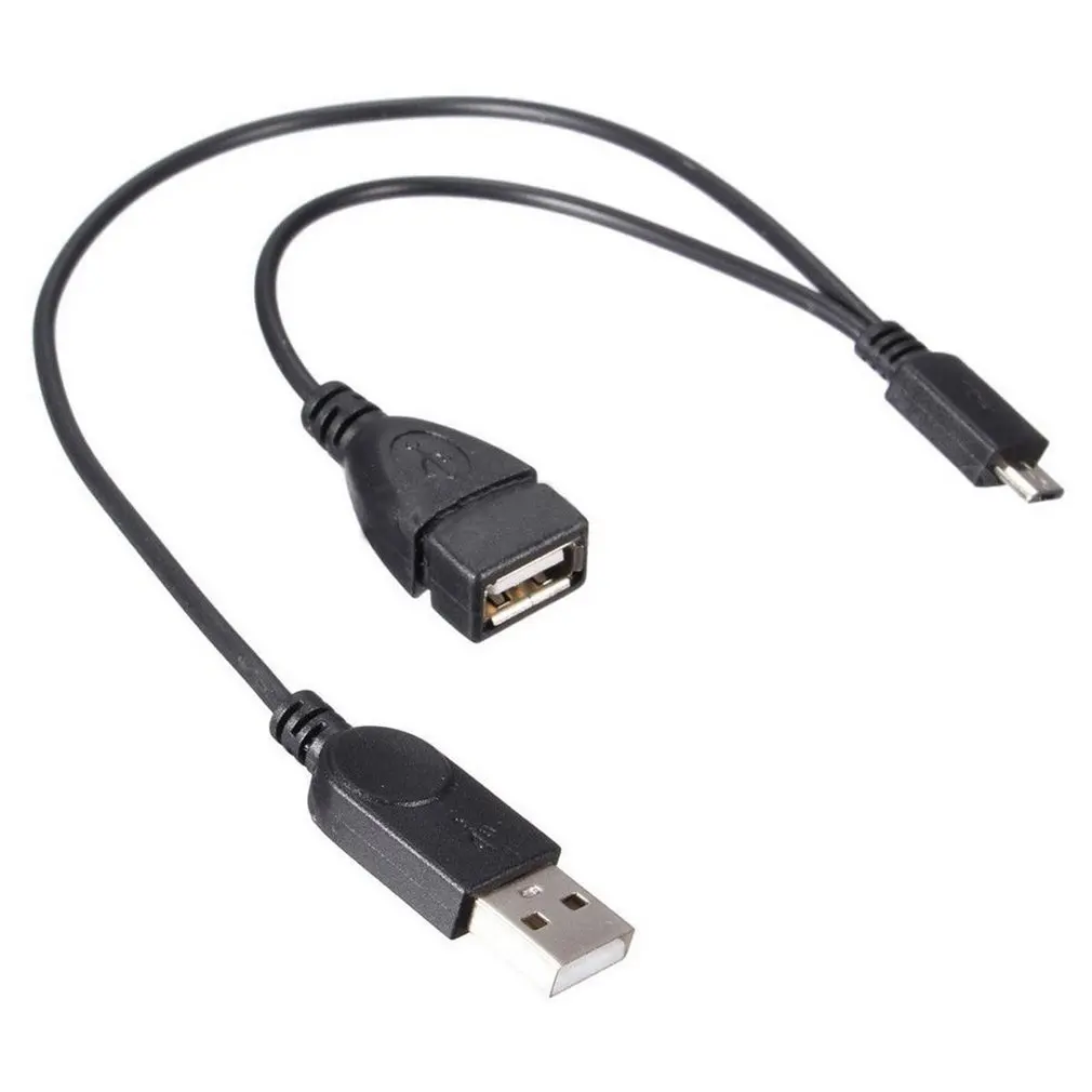 OTG Хост разветвитель питания Y Micro USB штекер гнездо адаптер кабель Шнур