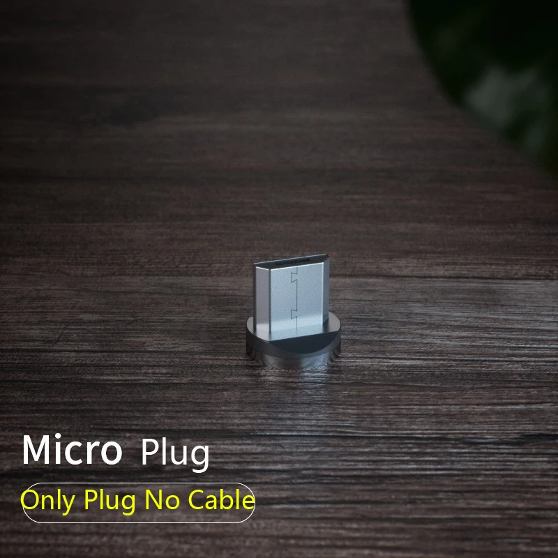 Only Micro Plug Магнитный кабель 1 м и кабель Micro USB type C, нейлоновый плетеный кабель type-C, магнитное зарядное устройство для Iphone 8 XS Max XR samsung S10 S9 Plus - Цвет: Only Micro Plug