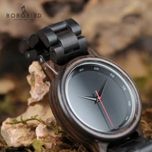 Reloj mujer BOBO BIRD, деревянные часы для мужчин, новинка, черный деревянный ремешок, кварцевые часы, аналоговые, роскошные подарки для мужчин, Relogio C-P10, Прямая поставка