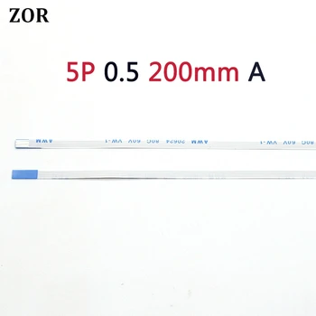 

100pcs New FFC FPC 5pin flat flexible cable 0.5mm pitch 5 pin forward Length 200mm Width 3mm Ribbon 5p Flex Cable