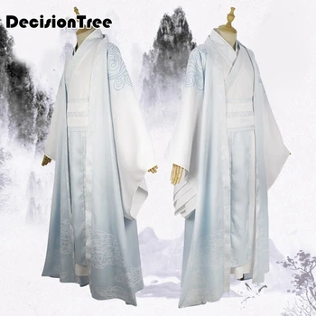 

2020 classical hanfu traditional chinese dance costumes fan men national for men ancient dress hanfu woman cosplay tv show