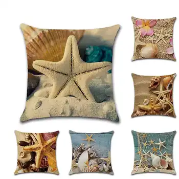 

Cushion Covers Linen Macrame Hand-woven Thread Pillow Covers Seaside Beach Style Pillowcase Home Decor 45*45cm