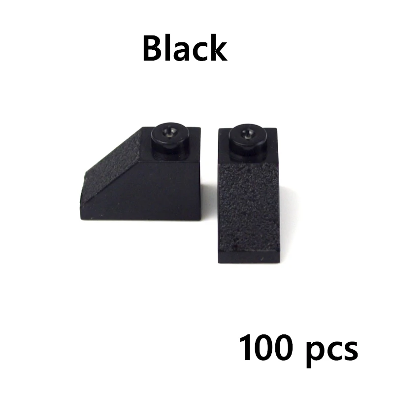 50-100 Pieces Roof Tile Bricks 1X2 With Slope 45 DIY Enlighten Building Block Bricks Toys For Boys Kids Compatible All Brands 15