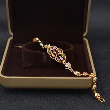 Не выцветает, элегантное ювелирное изделие, женский браслет, женские браслеты, циркониевая цепочка, золотой, рождественский подарок,, 1pz