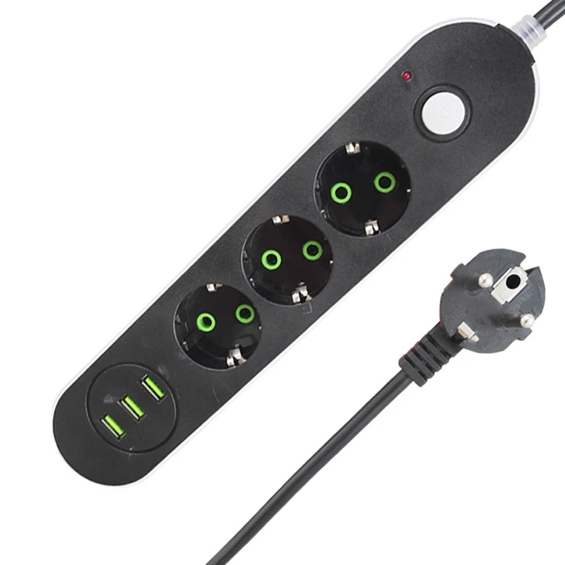 Умный USB Мощность розеток 3 розетки Порты и разъёмы Зарядное устройство шнур