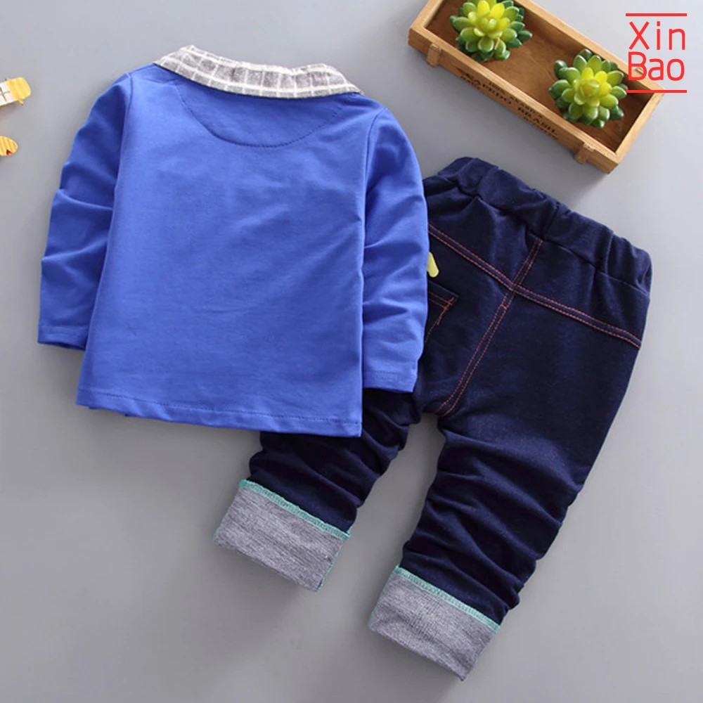 XINBAO/Повседневные Топы+ штаны, спортивный костюм на Рождество для малышей, коллекция года, одежда для мальчиков, наряды для детей, бутик-костюм для маленьких девочек, осенняя одежда для детей
