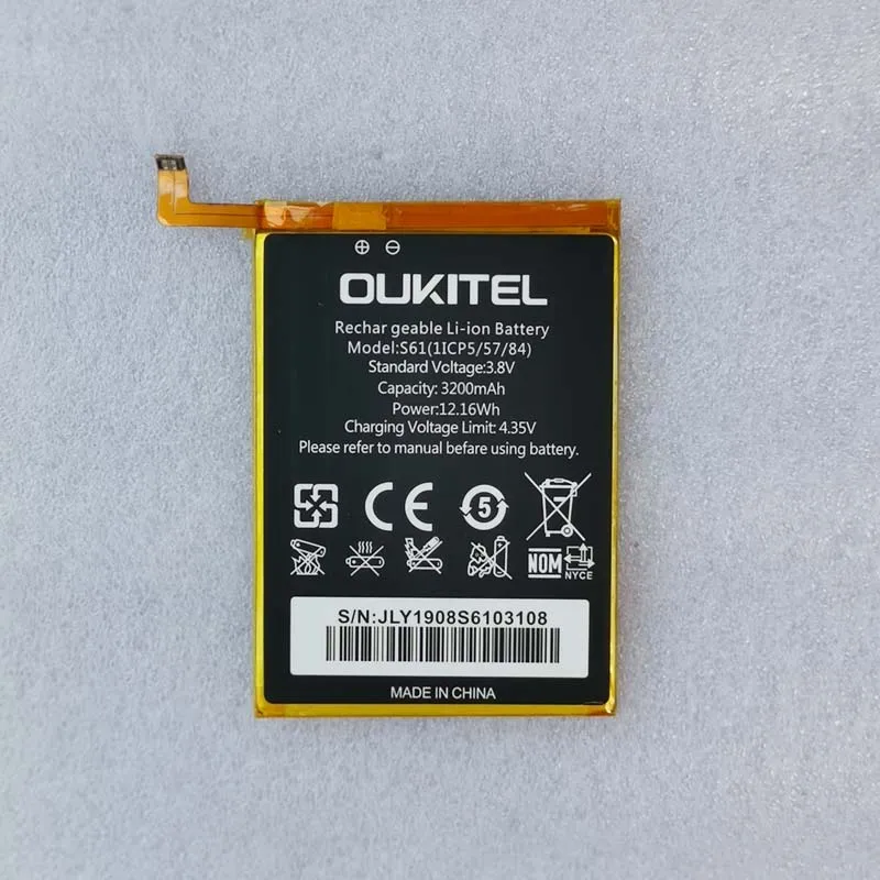 3200 мач аккумулятор для oukitel U25 pro S61 5,5 дюймовый аккумулятор
