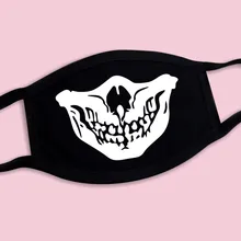 Черная маска с черепом для мужчин и женщин, для езды на велосипеде на открытом воздухе, Пылезащитная, дышащая, из чистого хлопка, Корейская версия