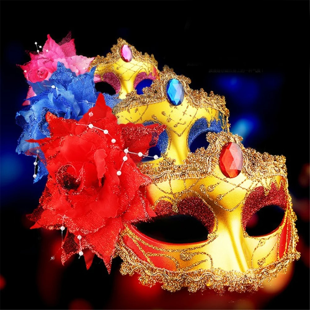 

2019 Masquerade Feather Sexy Venetian Mask Women For Face Multi Color Princess Mask Sexy Half Halloween Feather Masks Decor 4
