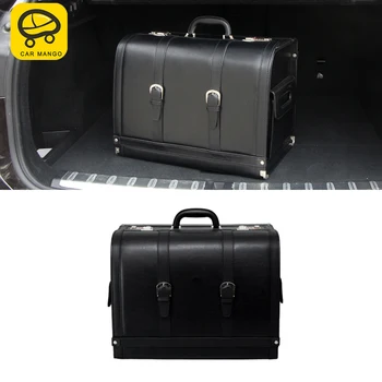 

CARMANGO Car Accessories Genuine Cow Leather Trunk Storage Box Organizer Case Container Holder for BMW 1 3 5 7 Series X1 X3 X4
