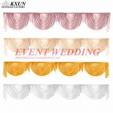 3 м 6 м шелк льда стол Swag подзор драпировка для стола юбка праздничная скатерть украшение события