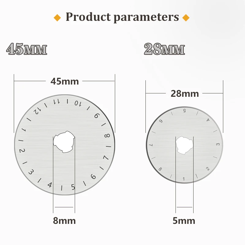 28mm /45 mm Rotary Replacement Blades Paper Cutter Knitting Circular Cutting Patchwork Leather Crafts Rotary Cutter craft cutting tools