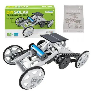 

4WD Car DIY Climbing Vehicle Kit Electric Mechanical / Solar Power Science Building Toys for Kids and Teens.