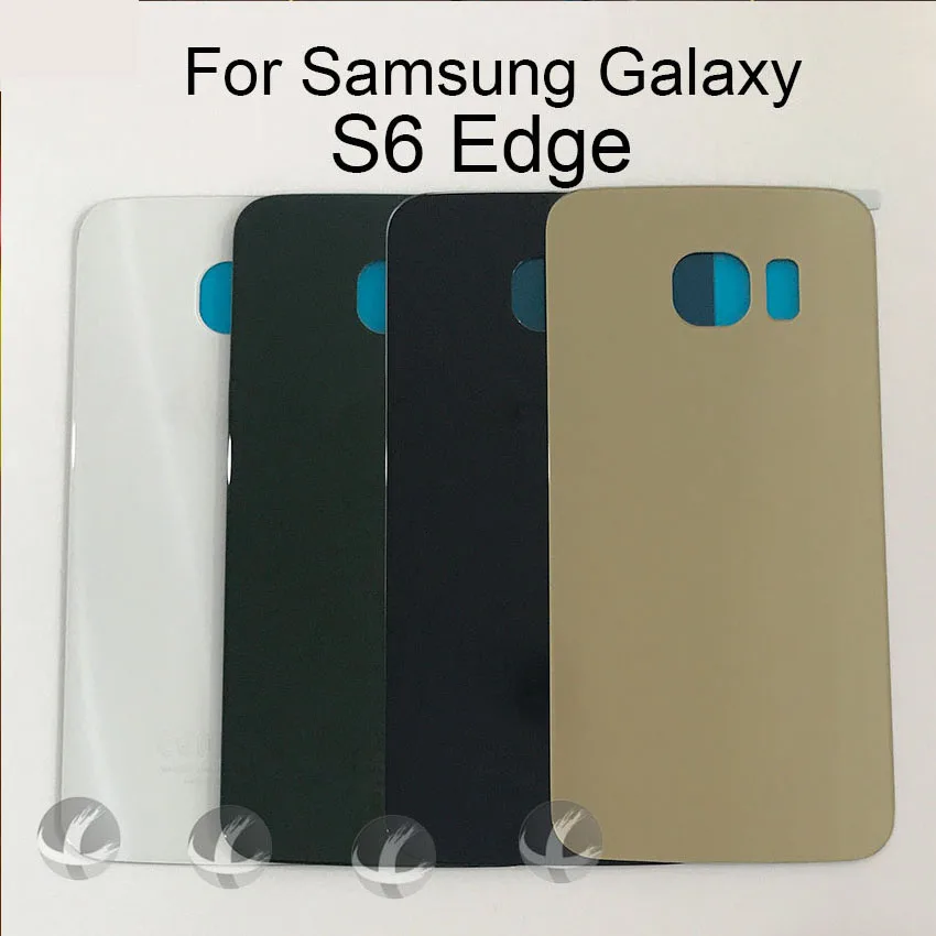 Задний стеклянный корпус+ клей для samsung Galaxy S6 Edge G9250 задняя панель батареи с логотипом