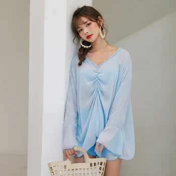 

Women's Swimwear Separate Bathing Suit Swimsuit Female Women Hot Device 2019 New Cover Up Sexy Bikini Three Piece Set Solid