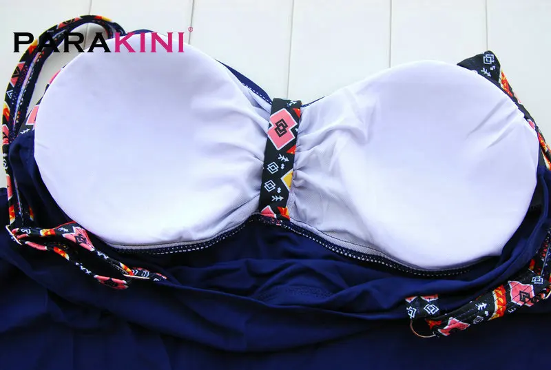 PARAKINI, женский купальник, черный, синий, танкини, большой, плюс размер, купальник,, женский купальник, раздельный, из двух частей, бикини, набор, XXXL