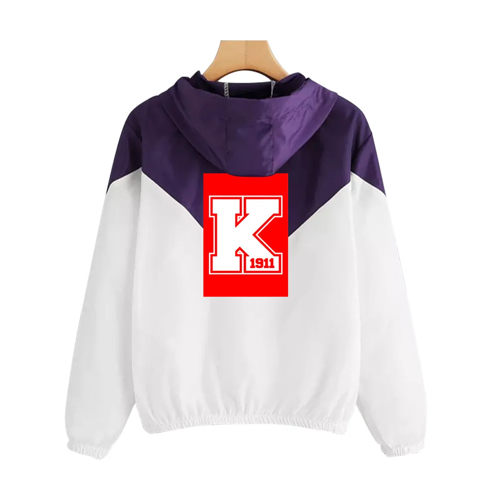 Riverdale Jackets Female Long Sleeves Women Clothing Color Matching Elastic Waist Hooded Jackets Europe And The United States
