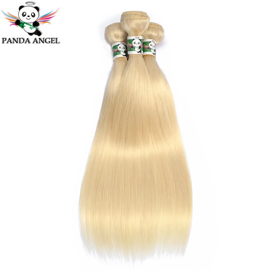 Панда бразильские прямые волосы, блонд, пряди волос Плетение для Для женщин 1/3 шт. 613 светлые пряди Remy человеческие волосы плетение волос для наращивания 10-28 дюймов