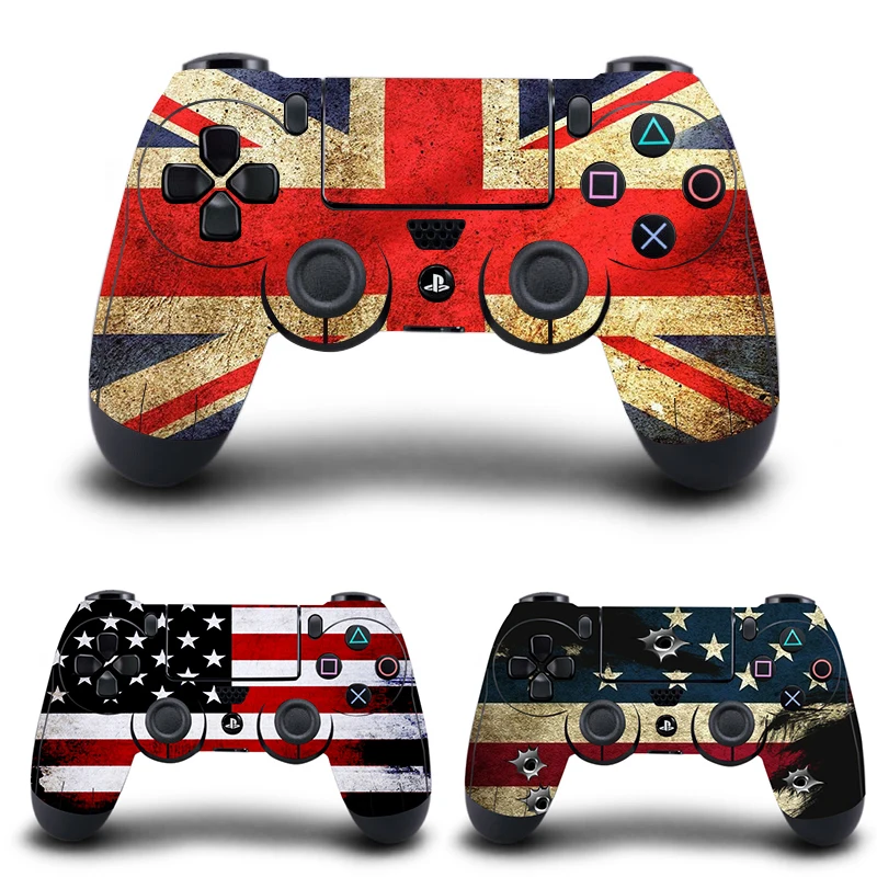 Наклейка s PS 4 кожаная наклейка на контроллер PS4 флаг Виниловая Обложка для sony