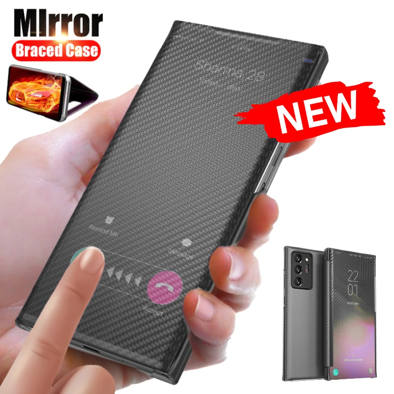 Smart Carbon Fiber Flip Phone Case For iPhone 13 11 Pro Max 12 Mini XR XS SE 2020 6 7 8 Plus Cover Slim Full Protection Coque iphone 13 case leather