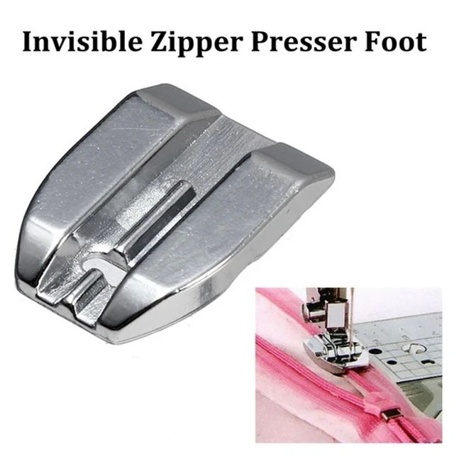 Invisible Zipper Foot For Household Sewing Machine Concealed Domestic  Accessories Part Tool Metal Elastic Cord Band Fabric Roll - AliExpress