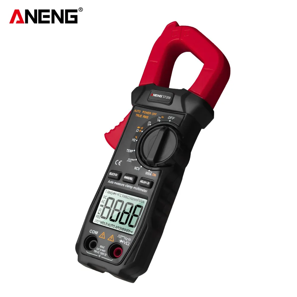 LCD ANENG ST209 Digital Multimeter Clamp Meter 6000 Counts True RMS Amp DC/AC Current Tester Meters Voltmeter Auto Ranging | Инструменты