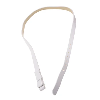 

Girls Ladies Skinny Narrow Belt Double Bowknot Dress Belt-White