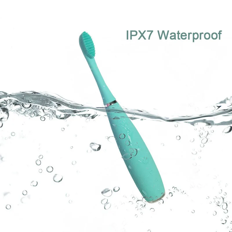 Silicone Automatic Electric Toothbrush USB Rechargeable for Child Ultrasonic Travel Toothbrush IPX7 Waterproof Tooth Brush Silicone Automatic Electric Toothbrush USB Rechargeable for Child Ultrasonic Travel Toothbrush IPX7 Waterproof Tooth Brush