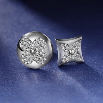 

Earrings S925 Silver Clover Earrings For Women, Japan And KoreaChristmas Present