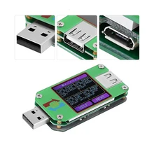 RD UM24 UM24C Tester USB Tester di 2.0 Display LCD Voltmetro Amperometro Batteria ChargeVoltage Misuratore di Corrente Multimetro Cavo di Misura Tester