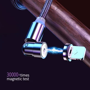 

540 Degree Rotate Magnetic Charging Cable USB Type C Fast Charging Magnet Charger Micro USB Cable Head For Samsung Xiaomi Huawei