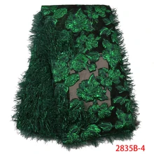 Embroidered Brocade Lace for Wedding Party Dress High Quality Green African French Tulle Lace Nigerian Net Lace Fabrics APW2835B