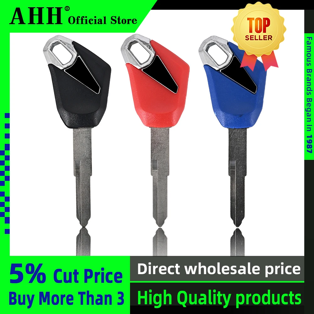 AHH Brand key Motorcycle Replacement Keys Uncut For KAWASAKI ZX-6R ZX-7R ZX-9R ZX-10R ZX-12R ZX-14R ZX750P ZX900 ZX1200 F C B 6R |