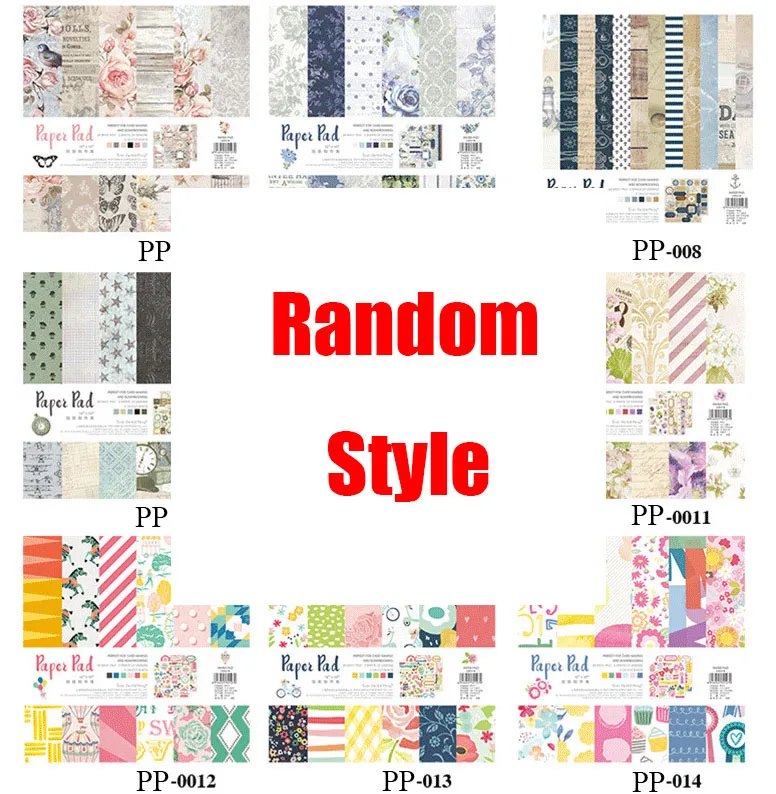 Random Style 10x10 дюймов цветочные цветы красочные скрапбук бумажный пакет бумажный блокнот карты Альбом задний план бумага s DIY ремесло делая поставки - Цвет: Random Style