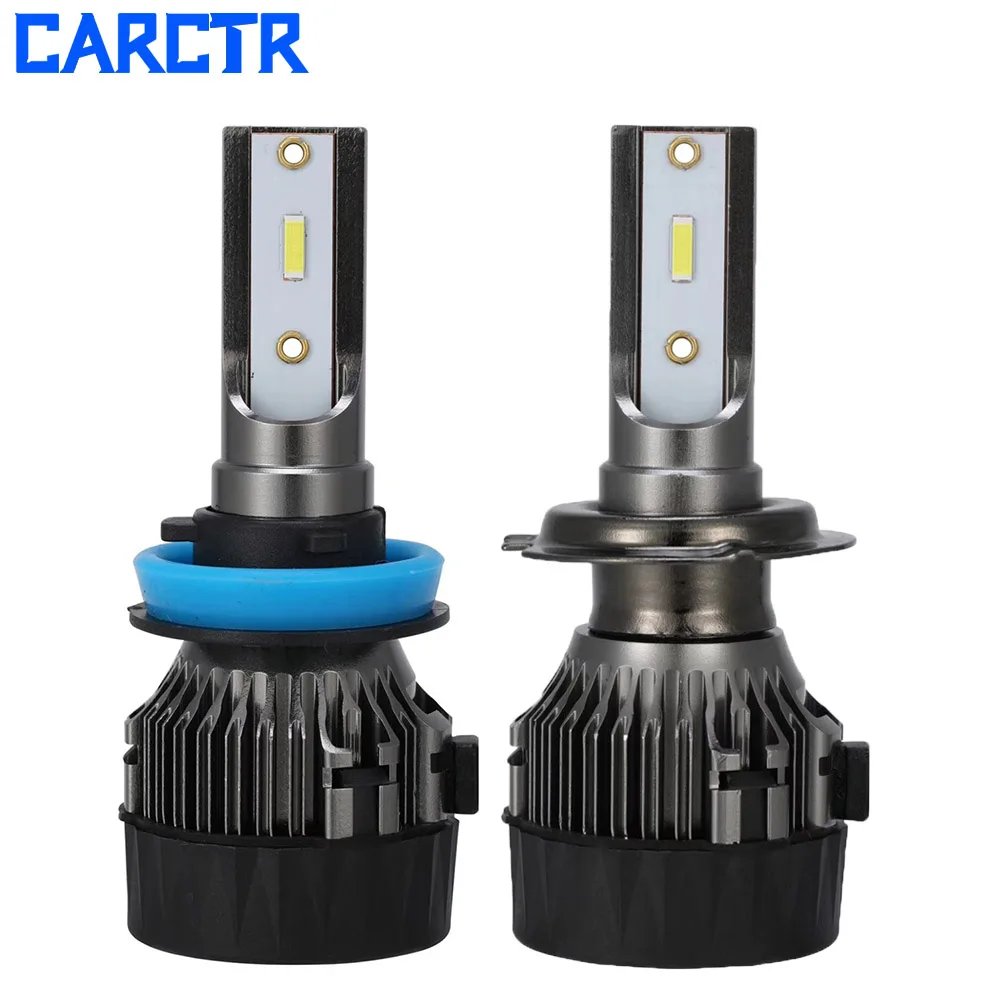 CARCTR Мини Автомобильный светодиодный фары для H7 H1 H3 9005 9006 9012 H4 H13 9007/9004 880/881 H11 26 Вт 6500 к супер яркие фары автомобиля R3