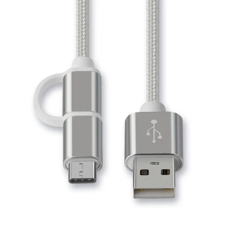 Кабель 2 в 1 usb type C Micro USB кабель для быстрой зарядки дата USB C Micro USB кабель для MacBook Xiaomi huawei Android C203