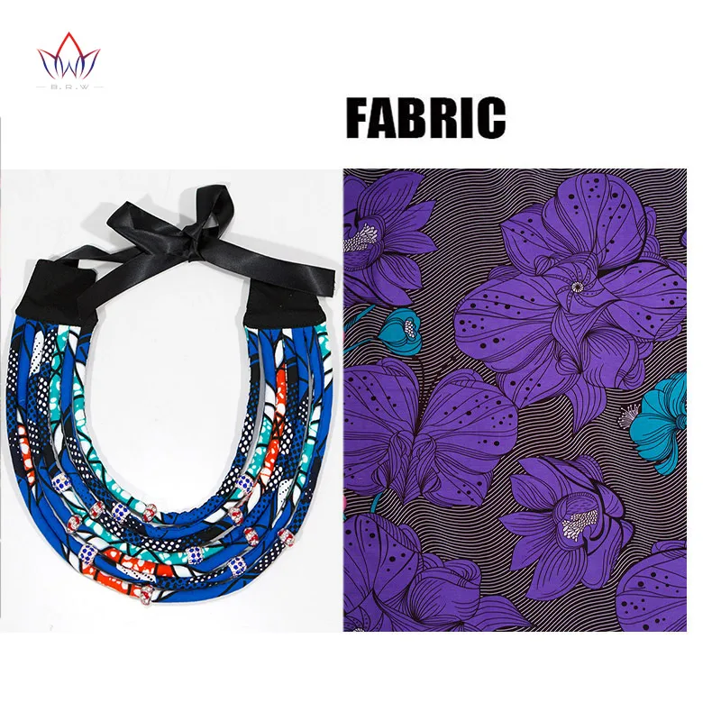 Hot Sale African Style Multi Stands Transparent Bead Rope Statement Necklace for Best Christmas Gift WYA064